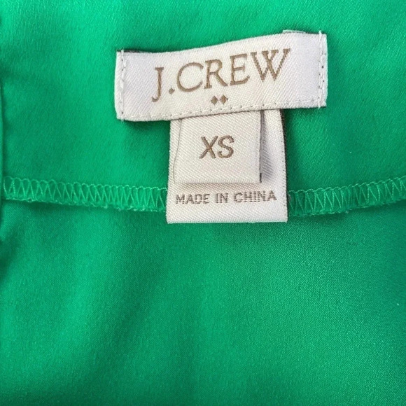 J.Crew Green Blouse Sz XS - Picture 3 of 3